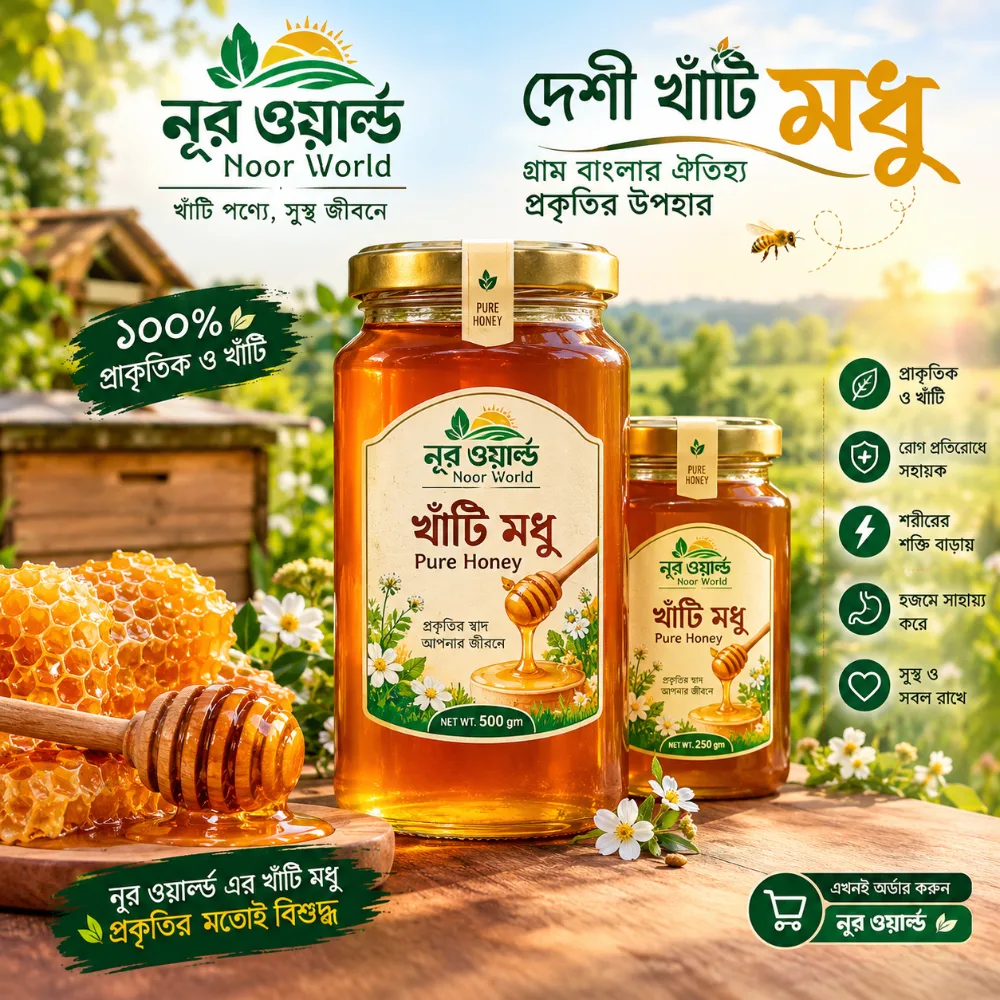 প্রাকৃতিক খাঁটি মধু ৫০০ গ্রাম
